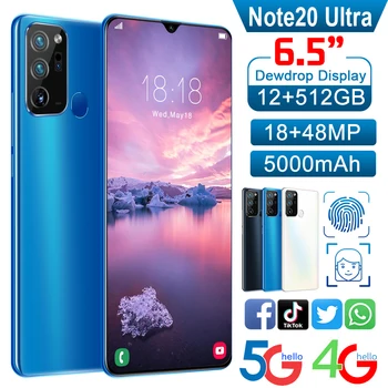 Note20 Ultra 5G Mobilni Telefon 10core 8G 256G Dual Sim 6.7
