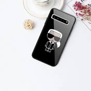 ZUOHC Lagerfeld blagovne Znamke Oblikovalec KARLs Telefon Primeru Steklo Ohišje Za Samsung S10 S20 S9 Plus Note9 10 Primeru