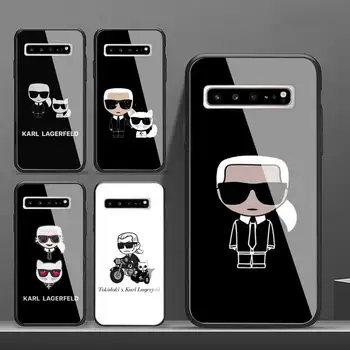 ZUOHC Lagerfeld blagovne Znamke Oblikovalec KARLs Telefon Primeru Steklo Ohišje Za Samsung S10 S20 S9 Plus Note9 10 Primeru