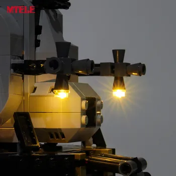 MTELE blagovne Znamke LED Light Up Kit Za Ustvarjalca Apollo 11 Lunar Lander Združljiv Z 10266