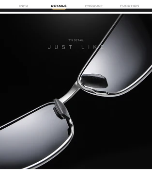 AORON Polarizirana sončna Očala Mens Vožnjo sončna Očala Prostem Ribolov Šport Aluminijast Okvir UV400 Očala