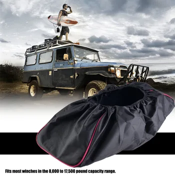 Črna Nepremočljiva Anti-prah Anti-UV Vitel Pokrov S 2 black dekor trakovi na 2 straneh za 8000 da 17500 funt zmogljivosti obseg Suv