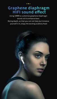TWS brezžične bluetooth slušalke 5.0 športne slušalke samodejno seznanjanje za obe ušesi z mikrofonom, najbolj primerna za Telefone