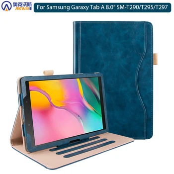 Tablični Primeru za Samsung Galaxy Tab a 8.0 SM-T295 T290 T297 Stojalo PU Usnjena torbica za Zavihek A8 2019 Funda s Strani Imetnika