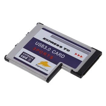 3 Port, USB 3.0, Express Card 54 mm PCMCIA Express Kartica za Prenosni računalnik NOVA