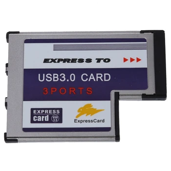 3 Port, USB 3.0, Express Card 54 mm PCMCIA Express Kartica za Prenosni računalnik NOVA