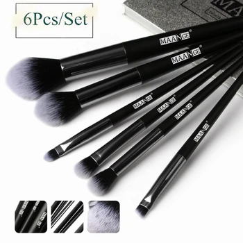 Novo 6Pcs Profesionalni Make Up Čopičev Fundacije v Prahu, senčilo Mešanje Krtačo Pincel Maquiagem Ličila Brush Set Komplet