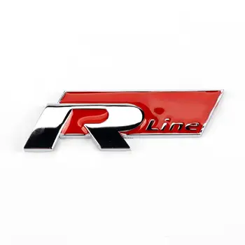 Rdeča Rline Auto Avto Rep Zadaj Kovinski Avto Nalepke 3D Emblem Chrome Značko Nalepke Avto-Styling Za VW Volkswagen