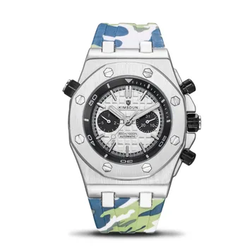 KIMSDUN luksuzne modne moške barve silikonski samodejno mehanska ura športne vojaške prikaza datuma ura darilo Relogio Masculino