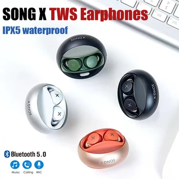 PESEM X TWS Brezžične Bluetooth Slušalke Športne Slušalke vrtenja slušalke Z Mikrofonom Slušalke Za Iphone Xiaomi Samsung vse telefon