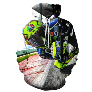2020 Moda za Moške 3D Hoodie Moški Ženske Hooded zgornji del Trenirke 3D tiskanih motorno kolo Mode Outdoor prosti čas Trenirke Človek Hoodid