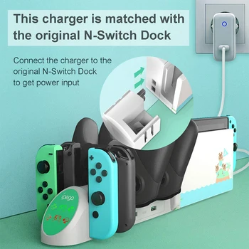 Nadzor Polnilec za Nintend Nintendo Stikalo Veselje Con Joycon Konzole Polnjenje Dock Nintendoswitch Krmilnik Gamepad Stand