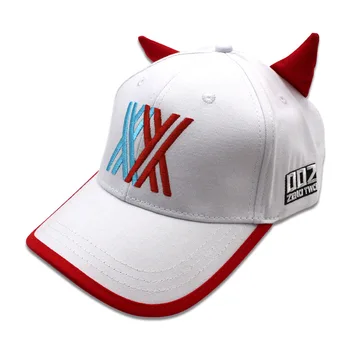 Anime draga v franxx klobuk Cosplay prop Pribor Nič Dveh 02 Nastavljiv Baseball Caps