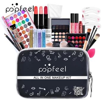 POPFEEL Osnovne Make Up Set Kozmetike Kit KIT005(Senčilo za oči, Ustnice,Obrvi,BB Krema,puder za Obraz,Korektor)