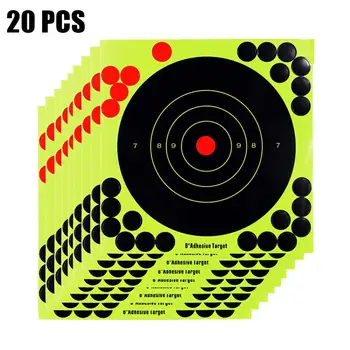 20 kos Lov usposabljanje ciljnih papir Fluorescence Nalepke Streljanje pištolo cilj papir visoke kakovosti, notranji Cilj papirja
