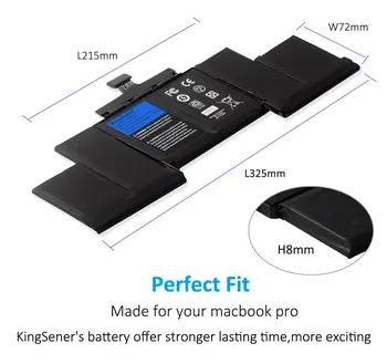 KingSener 11.36 V 99.5 Wh A1618 Baterija Za Apple MacBook Pro 15