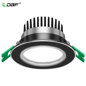 [DBF]Krog Črna Motnega Len LED Vgradni Downlight, Svetlejši Epistar COB LED Stropni Spot Svetilka 5W 7W 10W 12W z Transformator