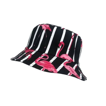Zda odraslih natisnjeni cvetlični LONČKI klobuk dvojno ribič skp novi turistični ribolov flamingov klobuk moške in ženske