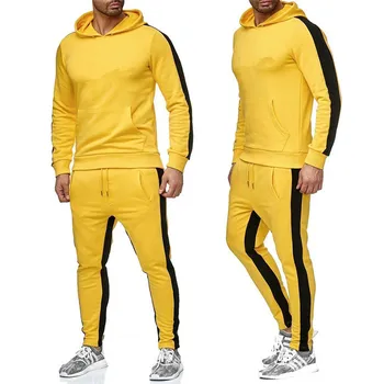 2020 Novo sweetshirt moški tek fitnes šport priložnostne moški pulover s kapuco + hlače za tek športni set za moške set