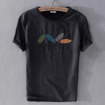 2019 Nov prihod black t-shirt mens priložnostne vezenje blagovne znamke majice s kratkimi rokavi moški modni o-vratu tshirt moški vrhovi camiseta camisa