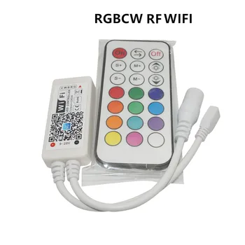 DC12V-24V MINI RGB RGBW RGBCW LED WIFI krmilnik RF, IR daljinski Glasba Čas 3ch 4ch 5ch 5V WIFI krmilnik telefon APP za LED Trak
