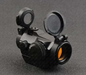 Taktično Mikro Mini 1x Red Dot Sight Puška, ki Obsega 20 mm Picatinny Železniškega Mount Znanja Pokrovček Objektiva T2 Bk R7482