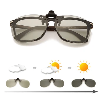 Posnetek na Flip up Polarizirana Objektiv Za Recept Očala Ženske Moški UV400 Odtenki Vožnjo sončna Očala Nad Očala