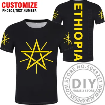 ETIOPIJA T Shirt Ime Število Eth T-shirt Foto Oblačila Tiskanje Diy Brezplačno Meri, da Ne Zbledi in Ne Krekirana Tshirt Jersey Priložnostne