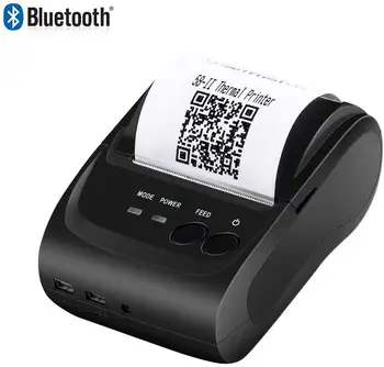 Brezžična tehnologija Bluetooth Prejemu Termični Tiskalnik Prenosni Osebni Račun Tiskalnik 2 Cm 58mm Mini USB POS Tiskalnik za Restavracijo, Prodaja