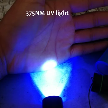 5 W High Power 365NM led UV svetilko 18650 majhne uv svetilko scorpion ultra vijolično svetlobo, ultravijolično svetlobo denar detektor