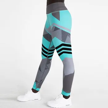 Ženski Quick Dry Šport Fitnes Leggins Geometrijske Tiskane Športne Hlače Joga Hlače, Dokolenke Slim Hlače, hlačne Nogavice Za Ženske S-XXXL