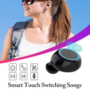 1 Nastavite TWS Brezžične Slušalke Bluetooth 5.0 Slušalke za V Uho Stereo Čepkov Šport, Prostoročno, Slušalke Binaural Klic Polnjenje Primeru