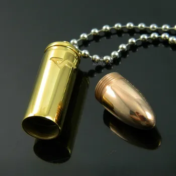 Zlata je barva Nerjavnega Jekla Pismo Bullet Ogrlico, Obesek, Modni Nakit Logotip