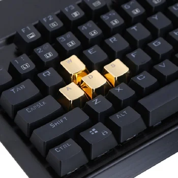 Kovinski prosojno keycaps Mehanske tipkovnice kovinski keycaps LEVO, puščico tipke Zlati prosojno keycaps