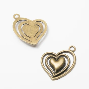 15 kosov retro kovinski cinkove zlitine ljubezen obesek za DIY ročno izdelan nakit, ogrlico, zaradi česar 7946