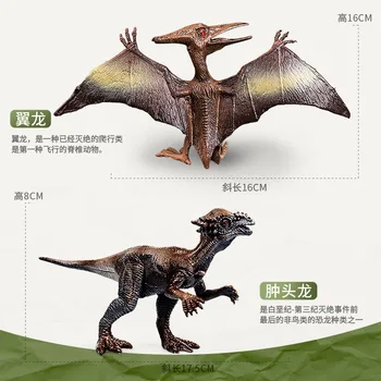 2Pcs/set Prazgodovinske Jurassic Dinozavri Svetu Pterosaur Tyrannosa Živali Model figuric PVC Visoke Kakovosti Igrača za Darilo Otrok