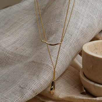 Geometrijske kača verige večplastna zlata ogrlica za ženske vinatge nezakonitih obesek pulover ogrlica dolgo moda 2020