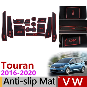 Anti-Slip Vrata Reže Mat Gume Pokal Preproge za VW Touran 2016 2017 2018 2019 2020 Volkswagen Touran MK2 Dodatki Avto Nalepke