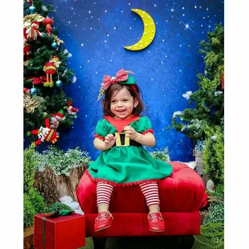 Emmababy Malčke Baby Dekle, Fant Božič Oblačila, Obleko+Pasu Božič Tassel Mozaik Stranka Top Poletni Princesa Oblačenja Noša