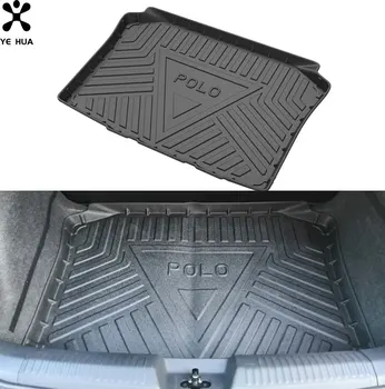Črna Težkih Tovornih Talna Obloga-Vse Vremenske Trunk Zaščito, Trajne HD TPO, Primerna Za VW Polo Mk6 2012-2020 (Šesti Generaciji)