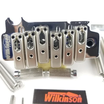 Novo Wilkinson 2 post točke Dvojna gugalnica Električna kitara tremolo most Tremolo Sistem Chrome srebro WOV10
