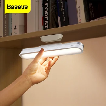 Baseus USB Svetlobe Magnetni Mizi Svetilka Visi Brezžični Dotik LED Namizna Svetilka Stepless Zatemnitev Študija Branje Lučka USB Nočno Razsvetljavo