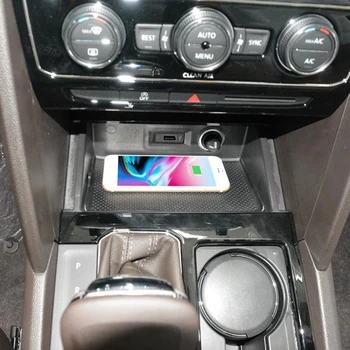 Za VW Tiguan Allspace Tharu 2017 2018 2019 QI brezžično polnjenje telefona polnilnik za mobilni telefon, držalo za pribor za iPhone