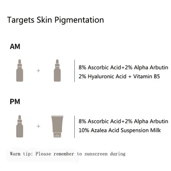 Askorbinska Acid8%+Alfa Arbutin2% Vitamin C Serum Anti-aging Zmanjša Fine Line Spot Polepšajo Zob Obraz za Nego Kože