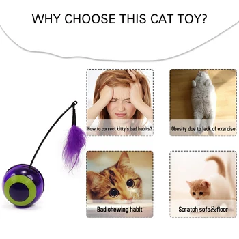 Elektronski Gibanja Interaktivne Igrače Mačke Mačja Igrača Multi Funkcijo Samodejnega Mačka Igrača Žogo Mešalniku z Ima Svetlobe, Zvoka Za Kitty