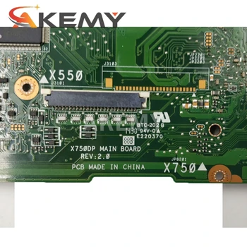 X550DP Mainboard REV2.0 Za ASUS X550DP X750DP X550 X550D K550DP Prenosni računalnik z Matično ploščo LVDS/40PIN HD8670M/2GB