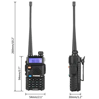 2021 Baofeng UV-5R III Tri-Band Dvojno Anteno, Walkie Talkie, VHF 136-174Mhz/220-260Mhz&UHF 400-520Mhz Ham Radio Optičnega UV5R UV-5R