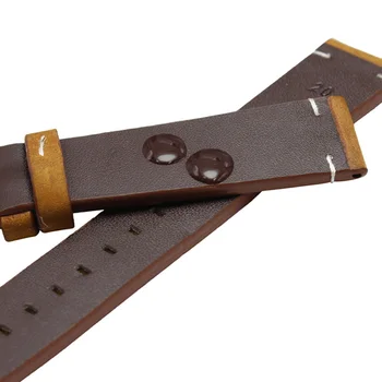 Italijanski Pravega Usnja Watchbands Črna, Temno Rjava Moških 18 20 22 mm Mehka Vintage Watch Pasu Trak Kovinski Pin Sponke Dodatki