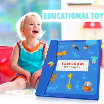 Magnetni Tangram Sestavljanke Jigsaw Montessori Izobraževalne Kognitivne Igrača Otrok Darilo