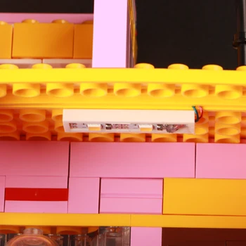 1pc Led Svetloba Nastavite Rdečo, Zeleno Gradnik Mesto Ulici Modra Dekoracijo USB Fit Lego Oranžna Opeka Hiša DIY Igrače
